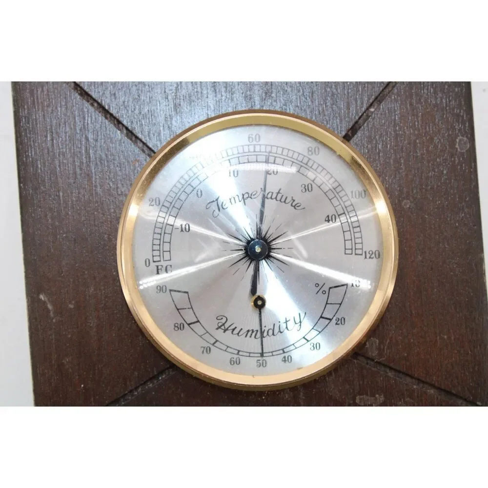 Vintage 14” Tall Jason Empire Wall Barometer Rain Stormy Humidity Thermometer